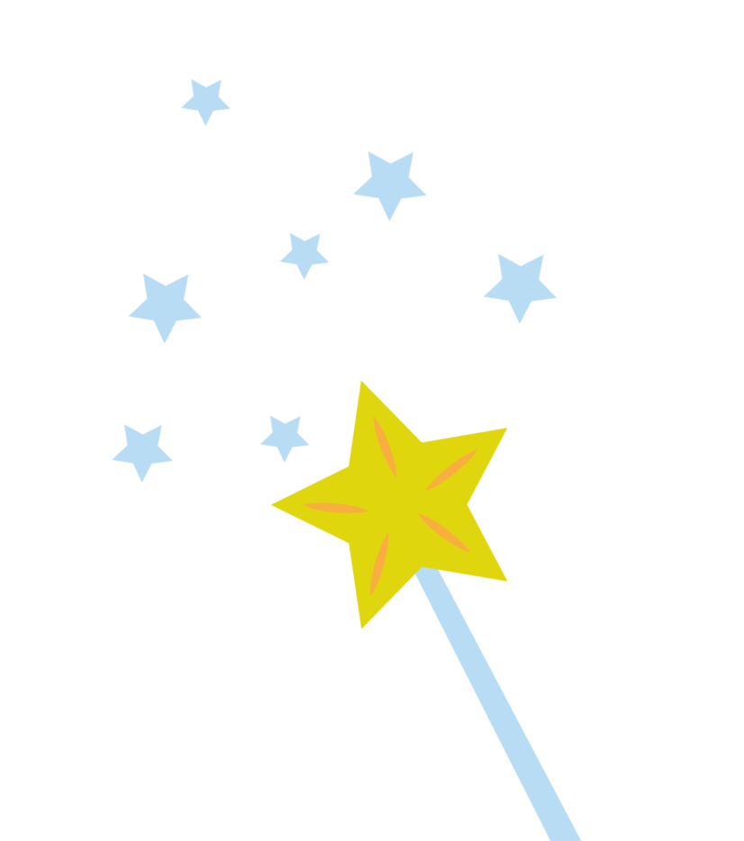wand with magical stars
