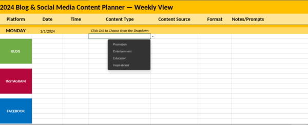 screenshot of spreadsheet